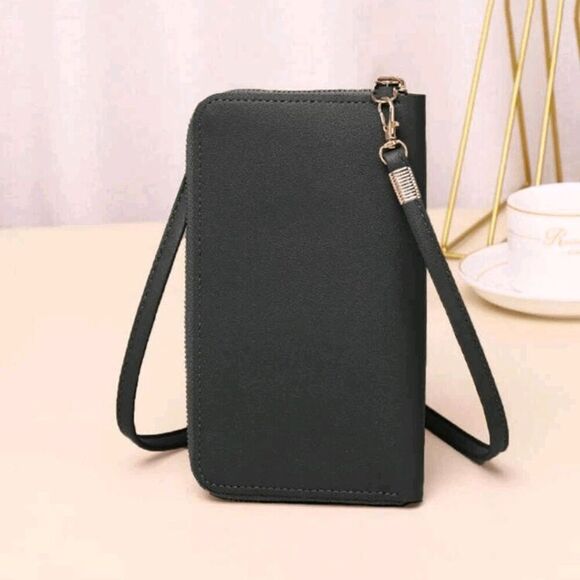 3/$30 Ladies Black Cell Phone Bag - Picture 2 of 10